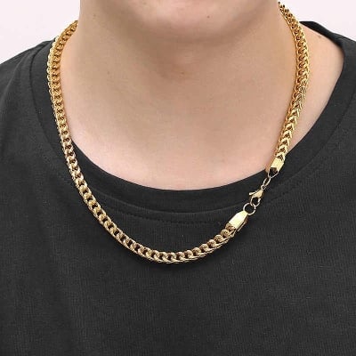 Picture of 100% Stainless Steel Golden Chain For Men - Gold