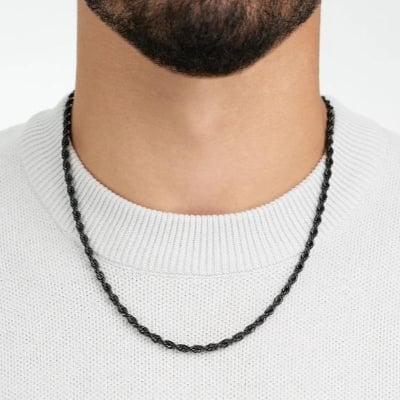 Picture of Black Stylish Rofe Black Chain For Man's - Black