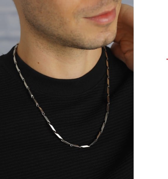 Picture of New Silver Ricce Chain For Man & Women - Silver