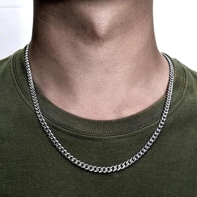 Picture of Romantic Fashionabl Stainless Steel Man's Chain - Silver