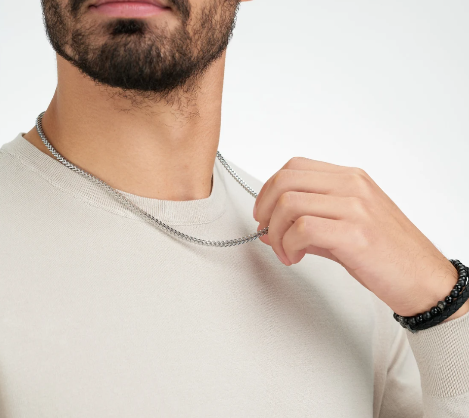 Picture of Fashion Steel Chain For Men - Silver