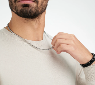 Picture of Fashion Steel Chain For Men - Silver