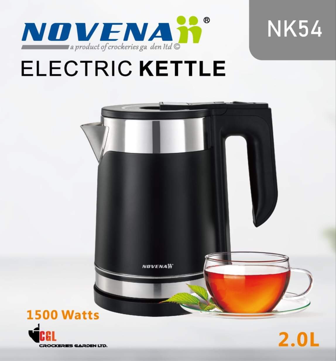 Picture of 2 Liter. NOVENA Fast Boiling Automatic Electric Kettle NK54 Multicolor