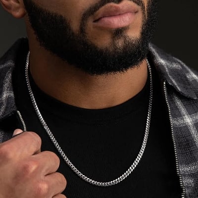 Picture of Neck Chain Design For Male - Silver