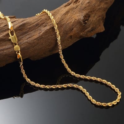 Picture of Men's Rofe Chain Necklace Sterling Golden - Gold
