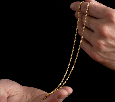 Picture of Men's Rofe Chain Necklace Sterling Golden - Gold