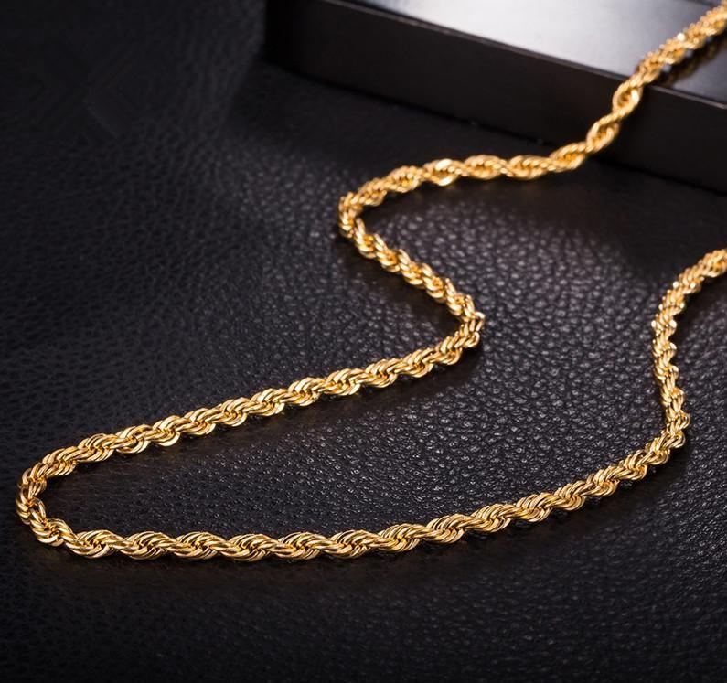 Picture of Men's Rofe Chain Necklace Sterling Golden - Gold