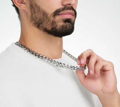 Picture of Romantic Stainless Steel Fashion Man's Chain - Silver