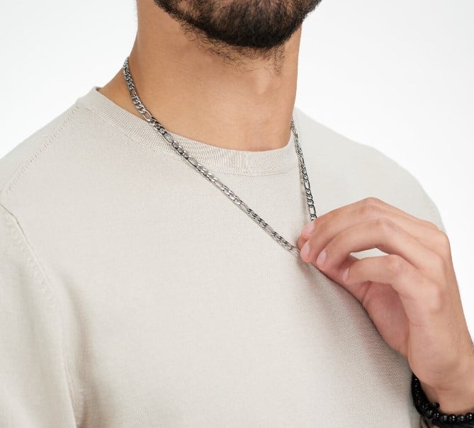 Picture of Fashion Steel Chain For Men - Silver