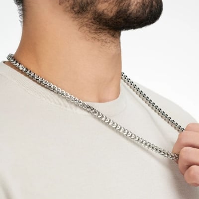 Picture of Chain Necklace For Men - Silver