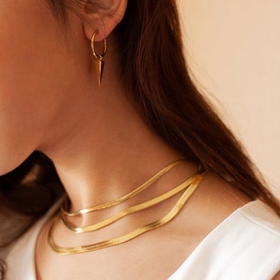 Picture of New Golden Metal Snake Chain For Men & Women - Silver