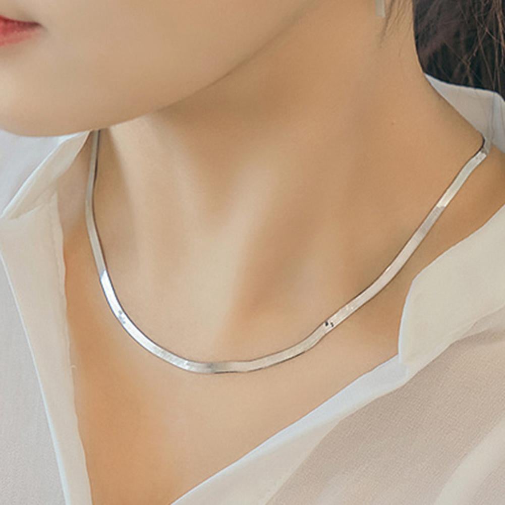 Picture of Snake Chain For Men & Women- Fashionabl Silver Metal Chain - Silver