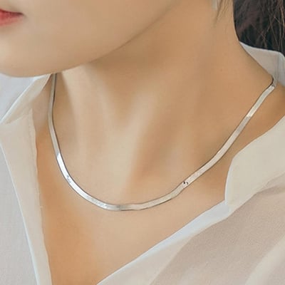 Picture of Snake Chain For Men & Women- Fashionabl Silver Metal Chain - Silver