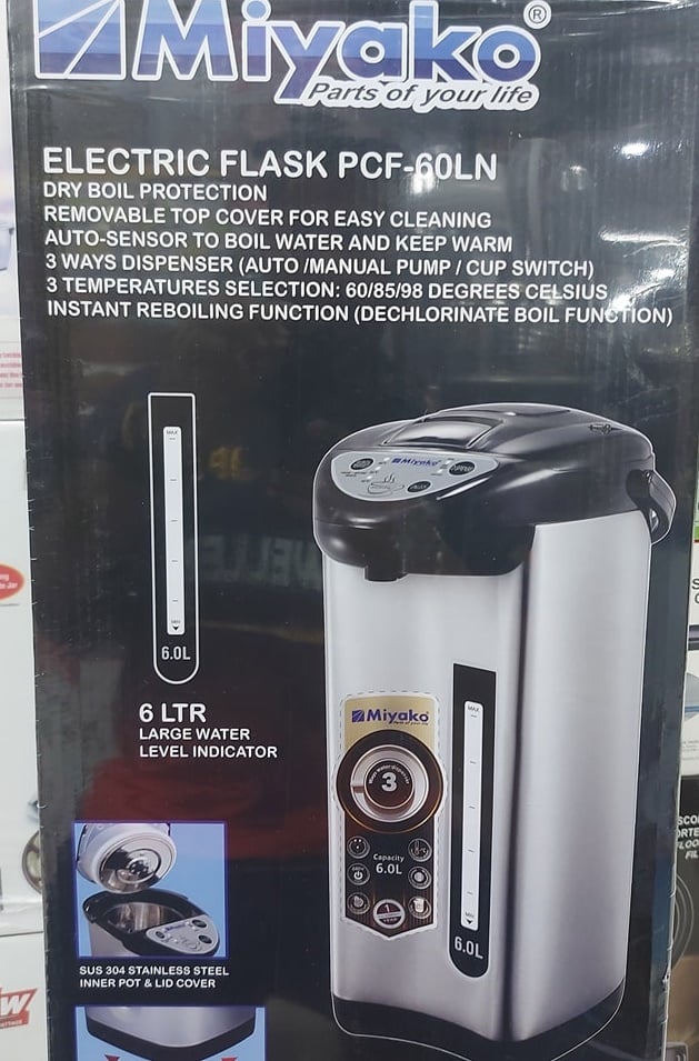 Picture of Miyako Water heater/ Electric Flask/ Keep-Warm 6 Liter PCF-60LN Multicolor