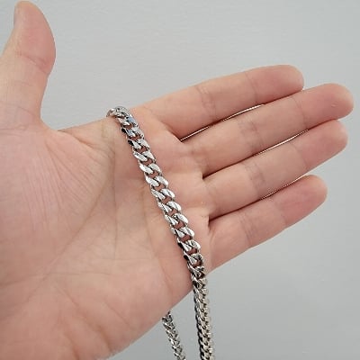 Picture of Silver Women's Solid Sterling Rhodium Plated Chain Necklace - Gold