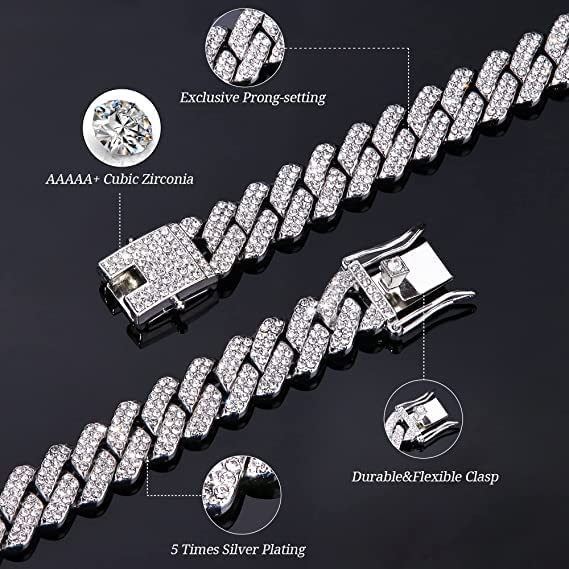 Picture of Silver Stainless Steel Stone Chain For Women - Silver
