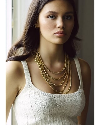 Picture of Romantic Stainless Steel Women's Chain - Gold