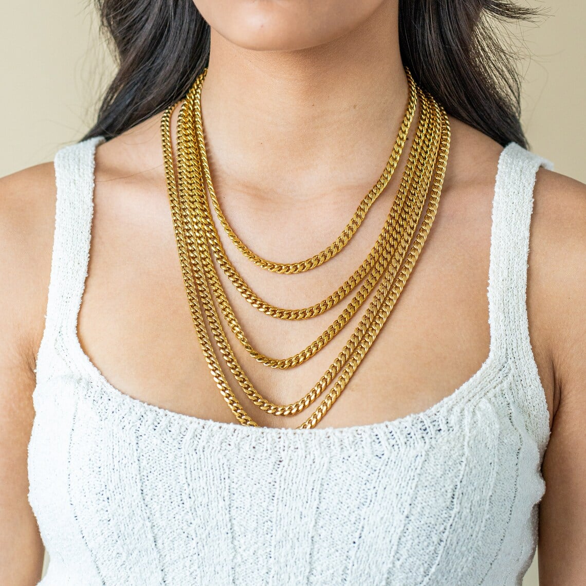 Picture of Romantic Stainless Steel Women's Chain - Gold