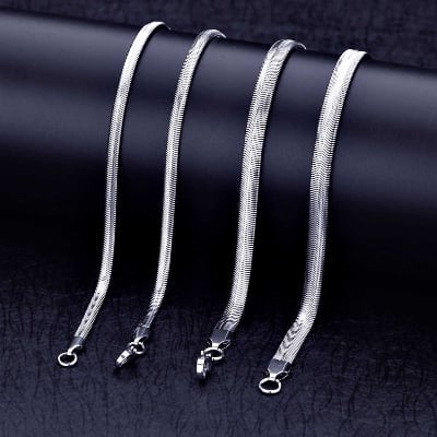 Picture of Fashionabl Silver Metal Snake Chain For Men & Women - Silver