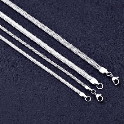 Picture of Fashionabl Silver Metal Snake Chain For Men & Women - Silver
