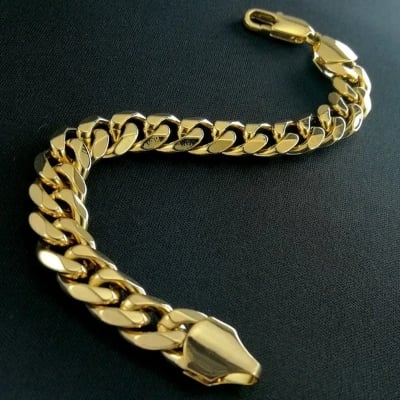 Picture of Men Bracelet Gifts Mens Hand Chain Bracelet - Gold