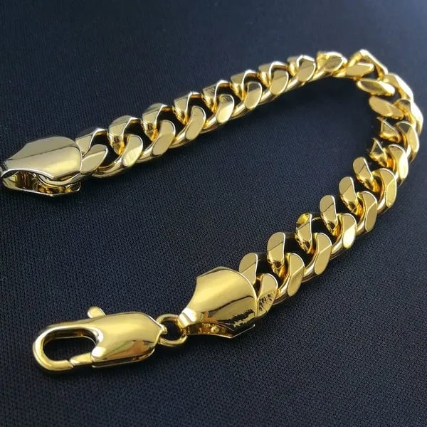 Picture of Men Bracelet Gifts Mens Hand Chain Bracelet - Gold