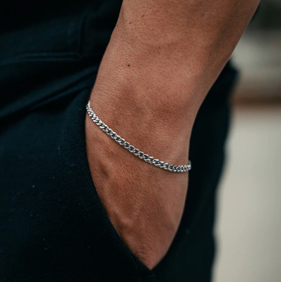 Picture of Stainless Steel Bracelet for Men - Silver