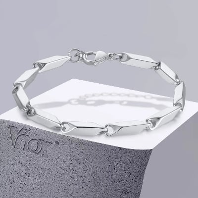 Picture of Silver Stylish Bracelet For Man_Fashion Man's Bracelet - Silver