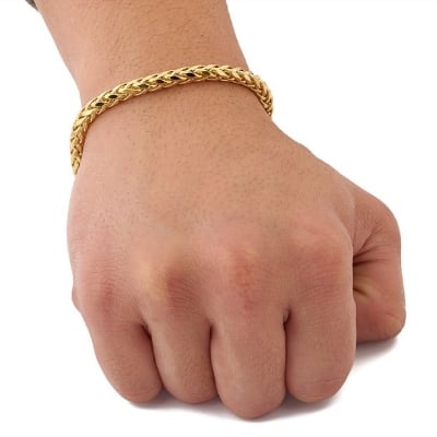 Picture of Round Bracelet For Man_ Men's Chain Bracelet - Gold