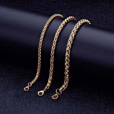 Picture of Men and Women Chain Bracelet_Golen Round Bracelet For Man - Gold