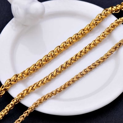 Picture of Men and Women Chain Bracelet_Golen Round Bracelet For Man - Gold