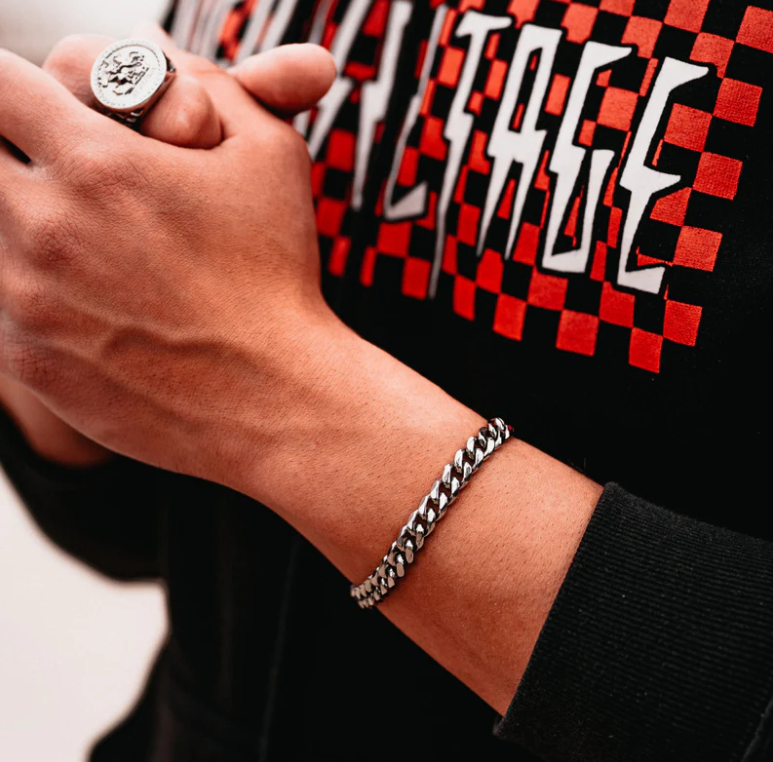 Picture of Mens Powerful Stainless Steel Bracelet_Silver Fashion Chain Bracelet - Silver