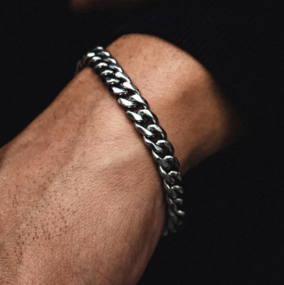 Picture of Stainless Steel Chain Bracelets For Man_Silver Chain Bracelet - Silver