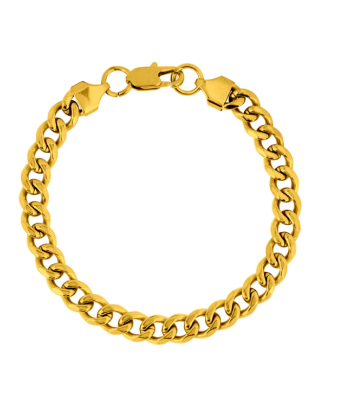 Picture of Golden Mens Powerful Stainless Steel Bracelet_Stylish Chain Bracelet - Gold