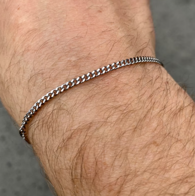 Picture of Plated Bracelet For Man-Fashion Steel Bracelet For Man - Silver