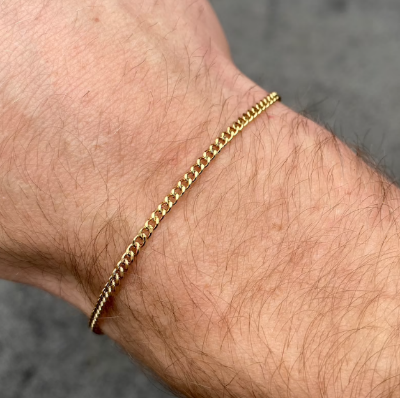 Picture of Men's Powerful Stainless Steel Bracelet- Best  Chain Bracelet - Gold