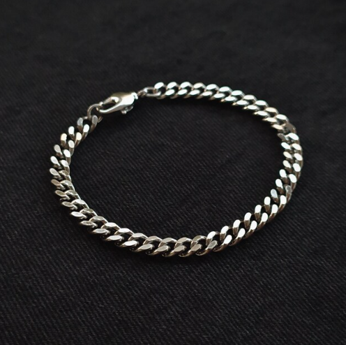 Picture of Silver Unique Bracelet for Men-Chain Bracelet For Men - Silver