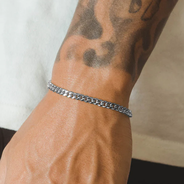 Picture of Silver Bracelet for Men-Fashionabl Chain Bracelet-Silve Bracelet - Silver