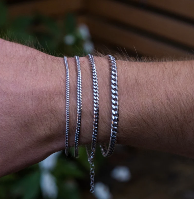 Picture of Silver Bracelet for Men-Fashionabl Chain Bracelet-Silve Bracelet - Silver
