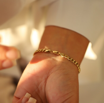 Picture of Fashion Charming simple Gold Snake Chain Bracelets - Gold