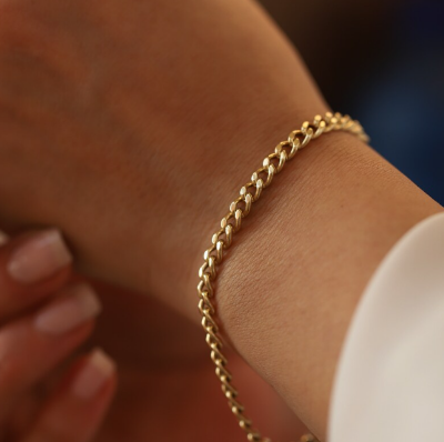 Picture of Fashion Charming simple Gold Snake Chain Bracelets - Gold