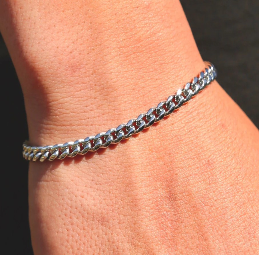 Picture of Silver Unique Bracelet for Men- Bracelet For Men-Chain Bracelet - Silver