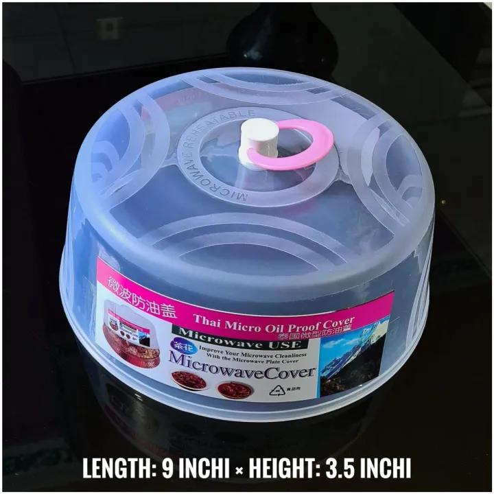 Picture of Microwave Food Cover/Food Plate Cover Splatter Guard Non Stick Plastic Clear Dish Lid - 1 Pcs - Kitchen Rack - Kitchen Rack - Oven Cover Multicolor