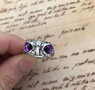 Picture of Owl Face Design Adjustable Unisex Fashion Finger Ring- Stylish Ringer Ring