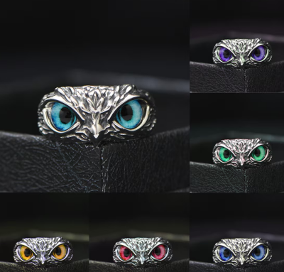 Picture of Adjustable Man's Fashion Finger Ring- Fashion Owl Finger Ring- Stylish Ring