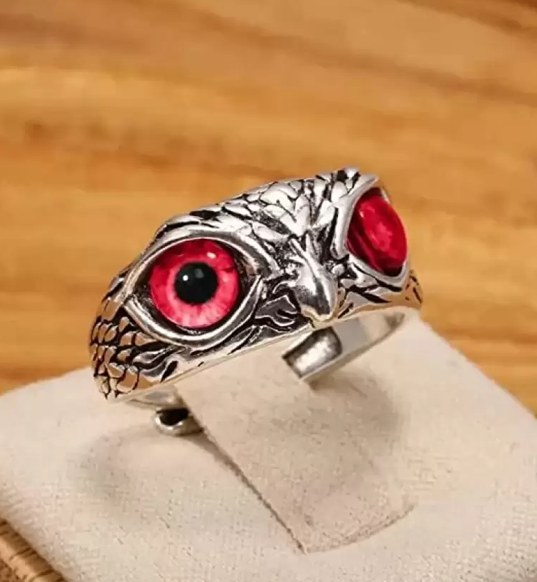 Picture of Adjustable Man's Fashion Finger Ring- Fashion Owl Finger Ring- Stylish Ring