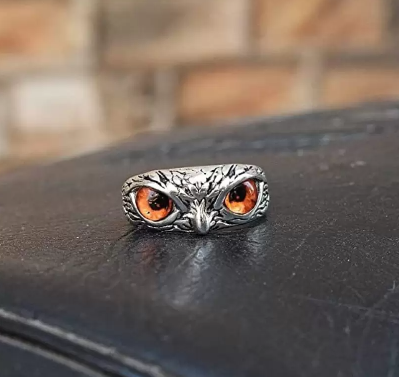 Picture of Eye Finger Ring- Owl Fashion Finger Ring For Men- Owl Ring