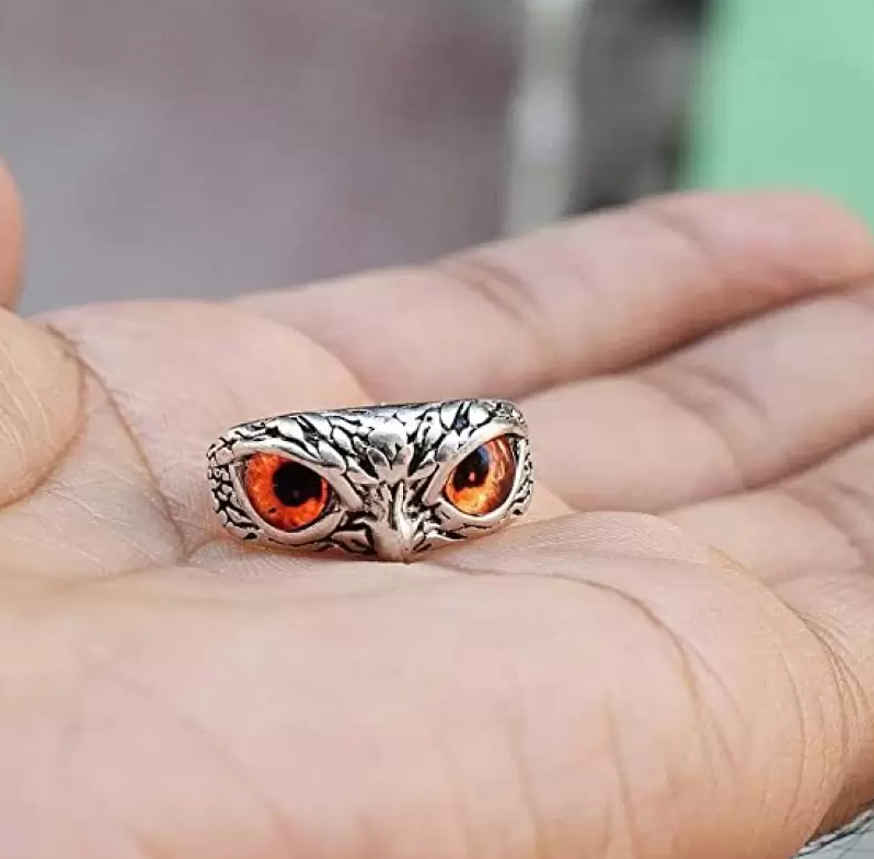 Picture of Eye Finger Ring- Owl Fashion Finger Ring For Men- Owl Ring