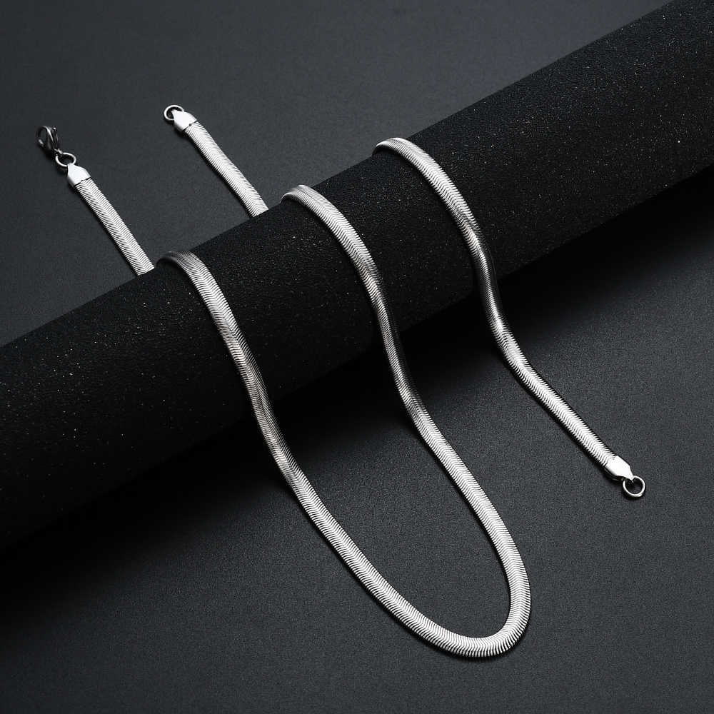 Picture of Stainless steel Snake Chain Necklace For Men Silver Snake Necklace - Silver