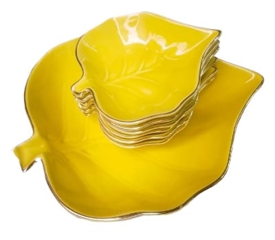 Picture of New design 7 Pcs Custard Set Sweet Bowl Set Including Serving Dish , Oven Proof porcelain Ceramic Porcelain Snack Bowl Set,Ceramic Soup & Firni Bati Multicolor